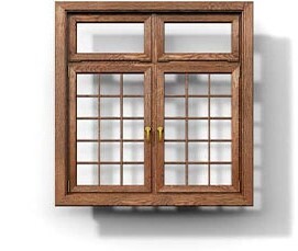 پنجره یو پی وی سی طرح چوب